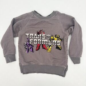 Bums & Roses x Transformers Kids Bamboo Cotton Blend Graphic Sweatshirt‎ Size 2T